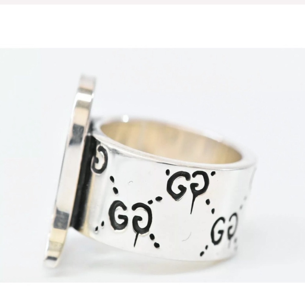 New Authentic Gucci Ghost Sterling Silver Ring - Picture 5 of 10